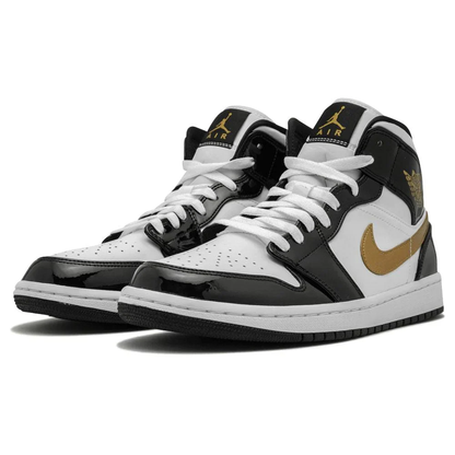 Nike Air Force 1 MID PATENT BLACK GOLD