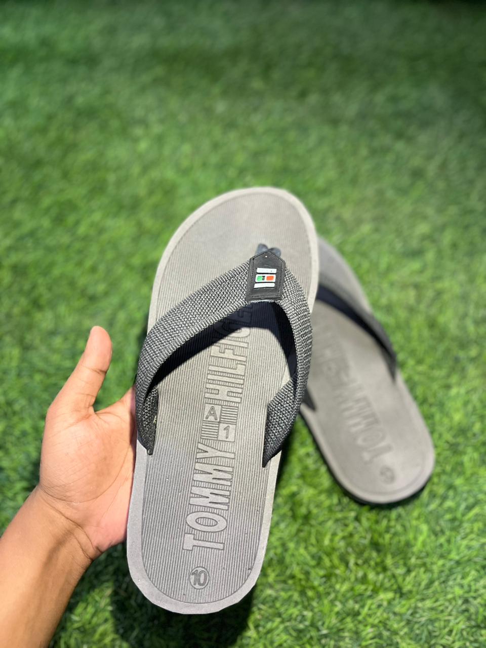 Men’s Grey Casual Flip Flops – Anti-Slip, Lightweight, Daily Wear Slippers for Summer